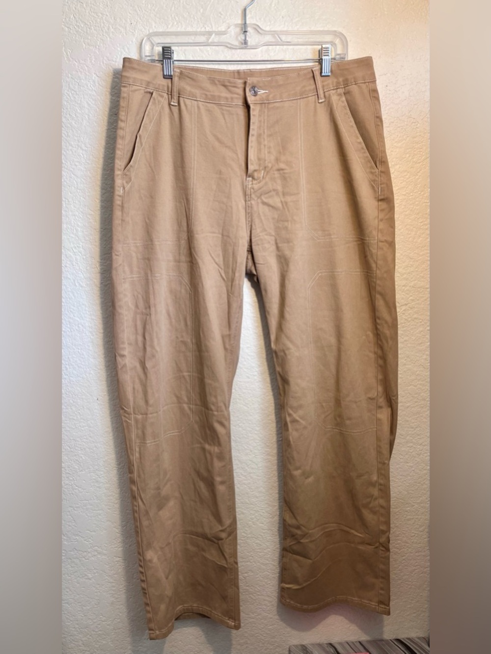 Dokotoo Wide Leg Casual Pants in Tan